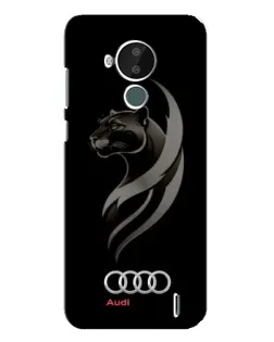 Чехол для Nokia C30 с картинкой «Графика — пантера и Audi»