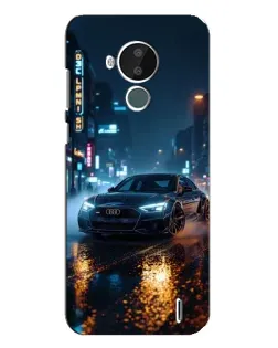 Чехол для Nokia C30 с картинкой «Ночной город и Audi»