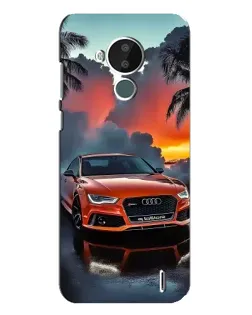 Чехол для Nokia C30 с картинкой «Audi — закат»