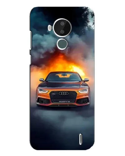 Чехол для Nokia C30 с картинкой «Audi в огненном дыму» Чехол для Nokia C30 с картинкой «Audi в огненном дыму»