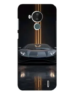 Чехол для Nokia C30 с картинкой «Lamborghini золотые линии» Чехол для Nokia C30 с картинкой «Lamborghini золотые линии»