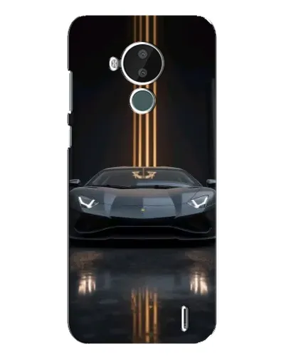 Чохол для Nokia C30 з картинкою «Lamborghini золоті лінії»