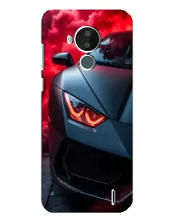 Чехол для Nokia C30 с картинкой «Lamborghini красное сияние» Чехол для Nokia C30 с картинкой «Lamborghini красное сияние»