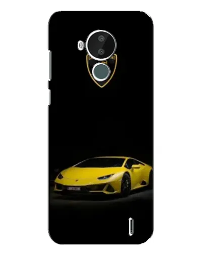 Чохол для Nokia C30 з картинкою «Lamborghini жовтий акцент»
