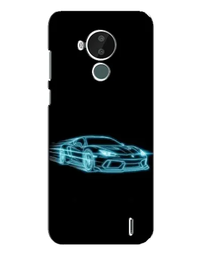 Чохол для Nokia C30 з картинкою «Неоновий контур Lamborghini»