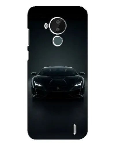Чохол для Nokia C30 з картинкою «Чорний Lamborghini Aventador»