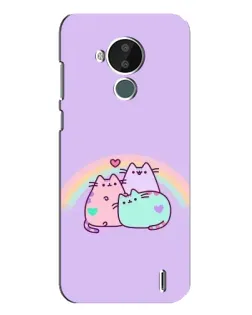 Чехол для Nokia C30 с картинкой «Радужные Пушины»