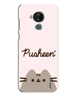 Чехол для Nokia C30 с картинкой «Pusheen логотип»