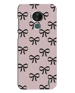 Чехол для Nokia C30 с картинкой «Черные бантики»