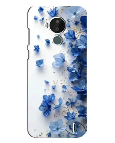 Чехол для Nokia C30 с картинкой «Голубой цветочный каскад» Чехол для Nokia C30 с картинкой «Голубой цветочный каскад»