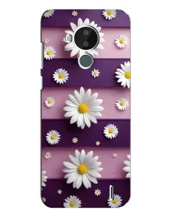 Чехол для Nokia C30 с картинкой «Ромашки на фиолетовом»