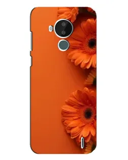 Чехол для Nokia C30 с картинкой «Оранжевые герберы»