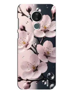 Чехол для Nokia C30 с картинкой «Нежная сакура и капли» Чехол для Nokia C30 с картинкой «Нежная сакура и капли»