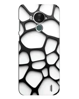 Чехол для Nokia C30 с картинкой «Белая объемная сетка» Чехол для Nokia C30 с картинкой «Белая объемная сетка»
