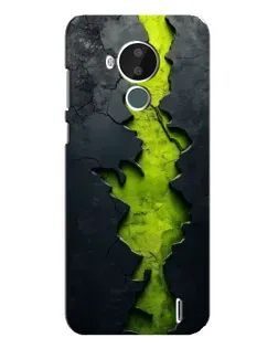Чехол для Nokia C30 с картинкой «Салатовый разлом скалы»