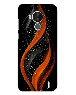 Чехол для Nokia C30 с картинкой «Огненная звездная волна»