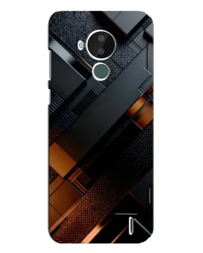 Чехол для Nokia C30 с картинкой «Черные геометрические блоки» Чехол для Nokia C30 с картинкой «Черные геометрические блоки»