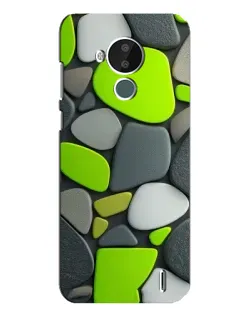 Чехол для Nokia C30 с картинкой «Яркая неоновая галька»