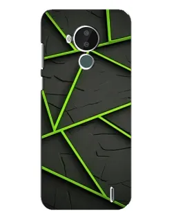 Чехол для Nokia C30 с картинкой «Зеленые геометрические линии»