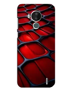 Чехол для Nokia C30 с картинкой «Красная глянцевая сетка»