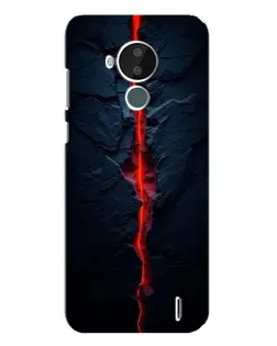 Чехол для Nokia C30 с картинкой «Kрасная лавовая трещина»