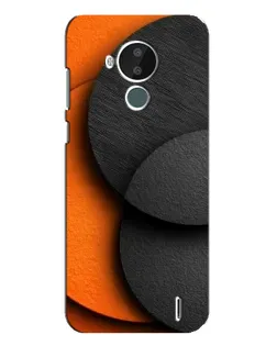 Чехол для Nokia C30 с картинкой «Геометрия оранжевых кругов»