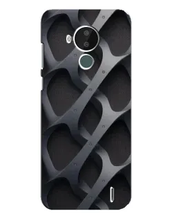 Чехол для Nokia C30 с картинкой «Объемное серое плетение»