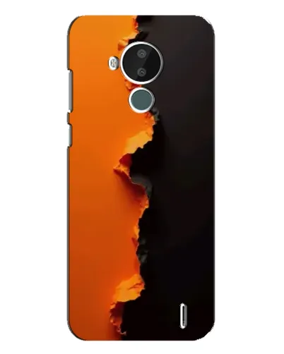 Чехол для Nokia C30 с картинкой «Оранжевый разлом» Чехол для Nokia C30 с картинкой «Оранжевый разлом»