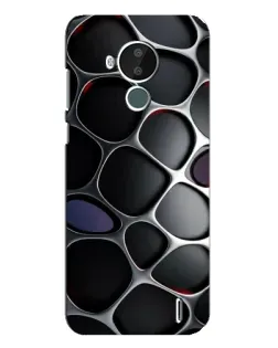 Чехол для Nokia C30 с картинкой «Объемная темная решетка»