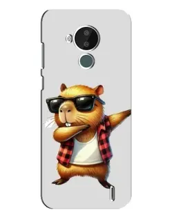 Чехол для Nokia C30 с картинкой «Капибара рэпер даб»