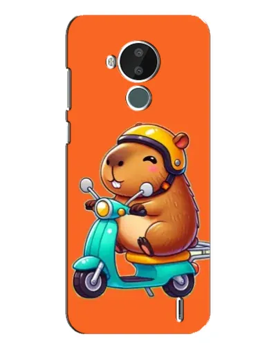Чехол для Nokia C30 с картинкой «Капибара на скутере» Чехол для Nokia C30 с картинкой «Капибара на скутере»
