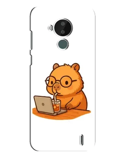 Чехол для Nokia C30 с картинкой «Капибара с ноутбуком» Чехол для Nokia C30 с картинкой «Капибара с ноутбуком»