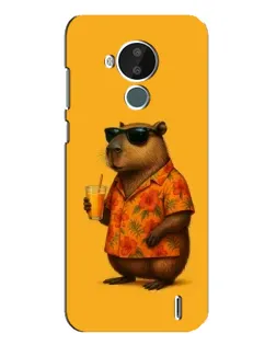 Чехол для Nokia C30 с картинкой «Капибара на отдыхе»