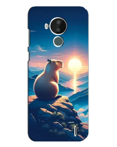 Чехол для Nokia C30 с картинкой «Закат солнца с капибарой» Чехол для Nokia C30 с картинкой «Закат солнца с капибарой»