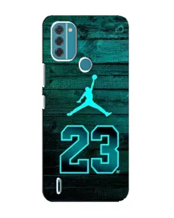 Чехол для Nokia C31 с картинкой «Jordan Cyan 23»