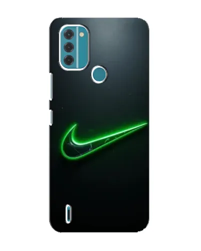 Чехол для Nokia C31 с картинкой «Неоновый контур Nike»
