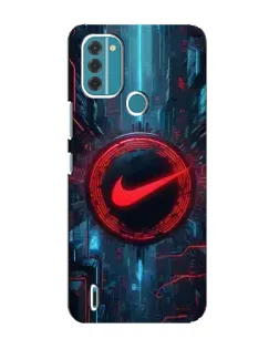 Чехол для Nokia C31 с картинкой «Техногенный стиль Nike»