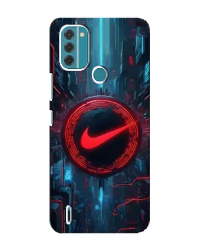 Чехол для Nokia C31 с картинкой «Техногенный стиль Nike»