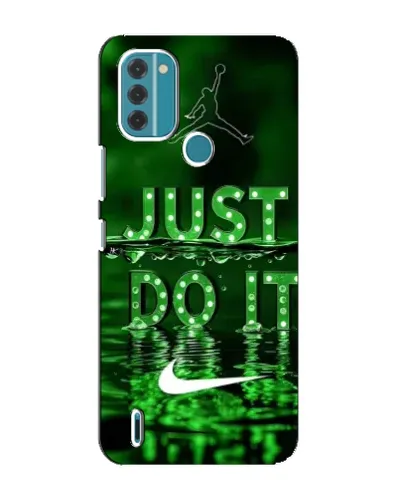 Чехол для Nokia C31 с картинкой «Зеленый неоновый Nike»