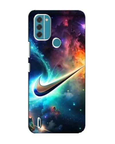 Чехол для Nokia C31 с картинкой «Космический Nike Swoosh»