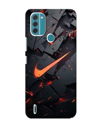 Чехол для Nokia C31 с картинкой «Nike — эффект разломов»