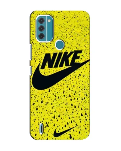Чехол для Nokia C31 с картинкой «Желтый текстурный Nike»