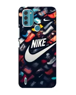 Чехол для Nokia C31 с картинкой «Коллекция кроссовок Nike»