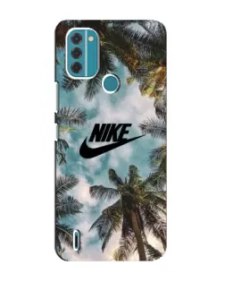Чехол для Nokia C31 с картинкой «Тропический принт Nike»