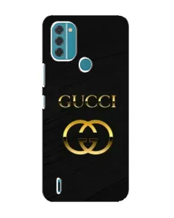 Чехол для Nokia C31 с картинкой «Золотой логотип Gucci»