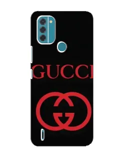 Чехол для Nokia C31 с картинкой «Gucci — красный логотип»