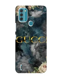 Чехол для Nokia C31 с картинкой «Абстрактные цветы Gucci»