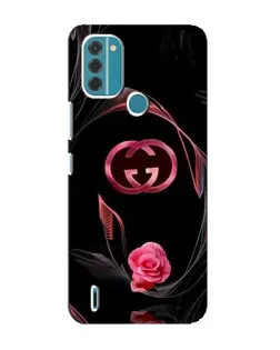 Чехол для Nokia C31 с картинкой «Gucci — неоновая роза»