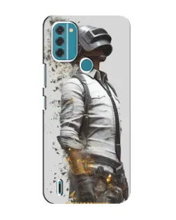 Чехол для Nokia C31 с картинкой «PUBG — боец в пыли»