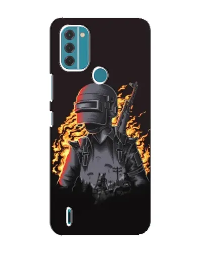 Чехол для Nokia C31 с картинкой «PUBG — огненный силуэт» Чехол для Nokia C31 с картинкой «PUBG — огненный силуэт»